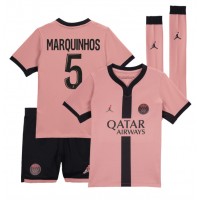 Maglie da calcio Paris Saint-Germain Marquinhos #5 Terza Maglia Bambino 2024-25 Manica Corta (+ Pantaloni corti)